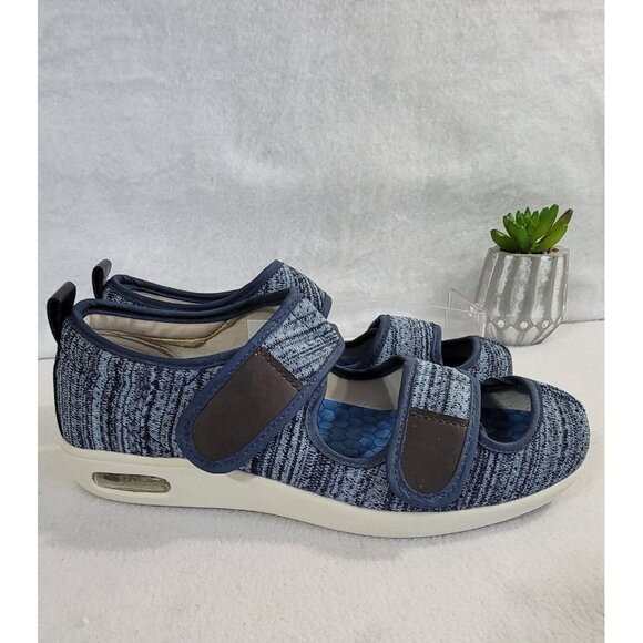 Youyun Unisex Adult Blue Diabetic‎ Comfort Shoes Memory Foam Size 7.5/8.5 - Picture 5 of 12